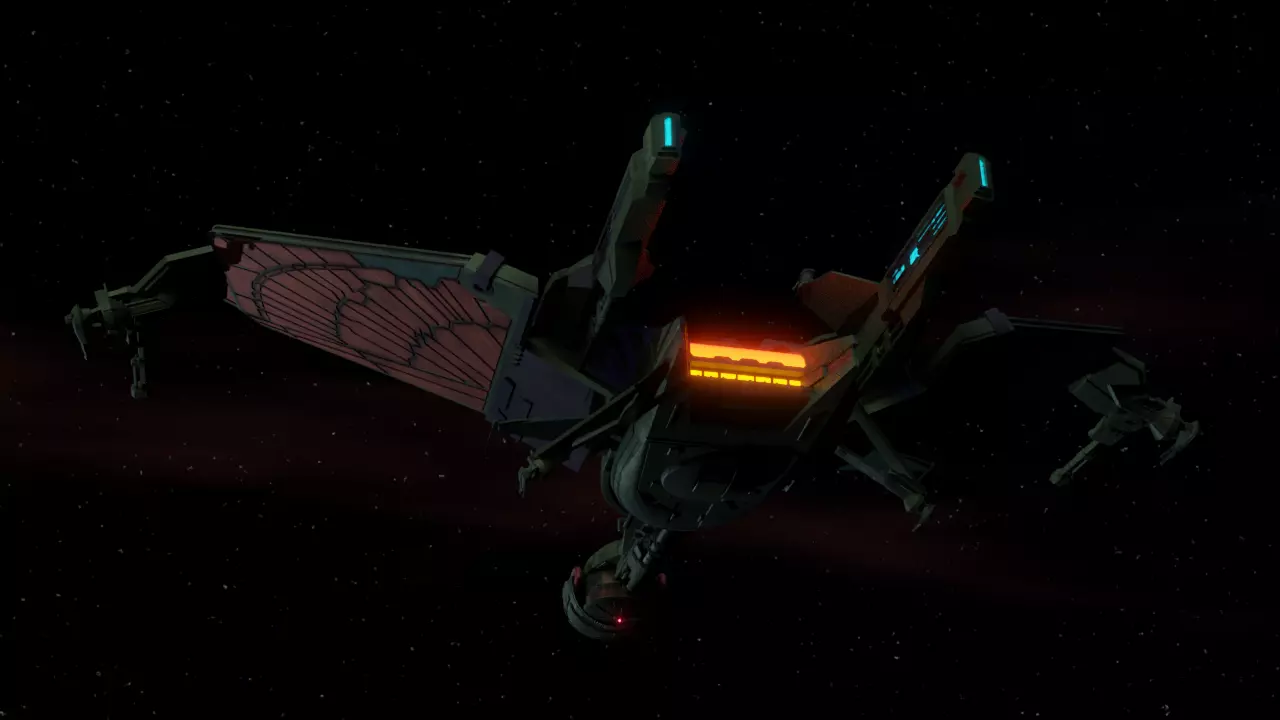 Klingon Battlecruiser Kvort Class Redesign Low-poly 3D model_5