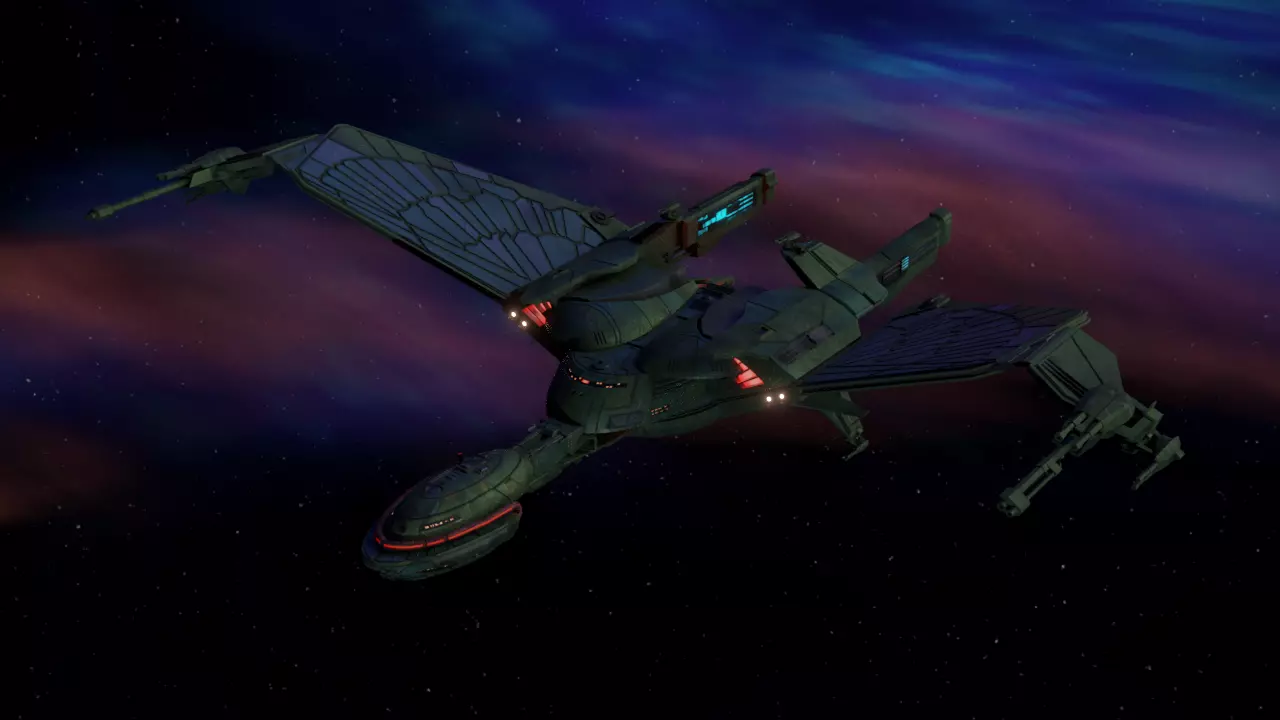 Klingon Battlecruiser Kvort Class Redesign Low-poly 3D model_3