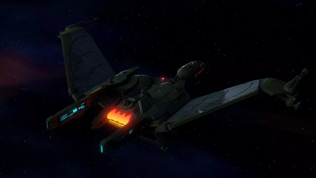 Klingon Battlecruiser Kvort Class Redesign Low-poly 3D model_4