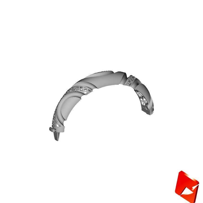 Lock bracelet 3D print model_6