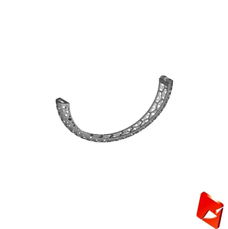 Lock bracelet 3D print model_7