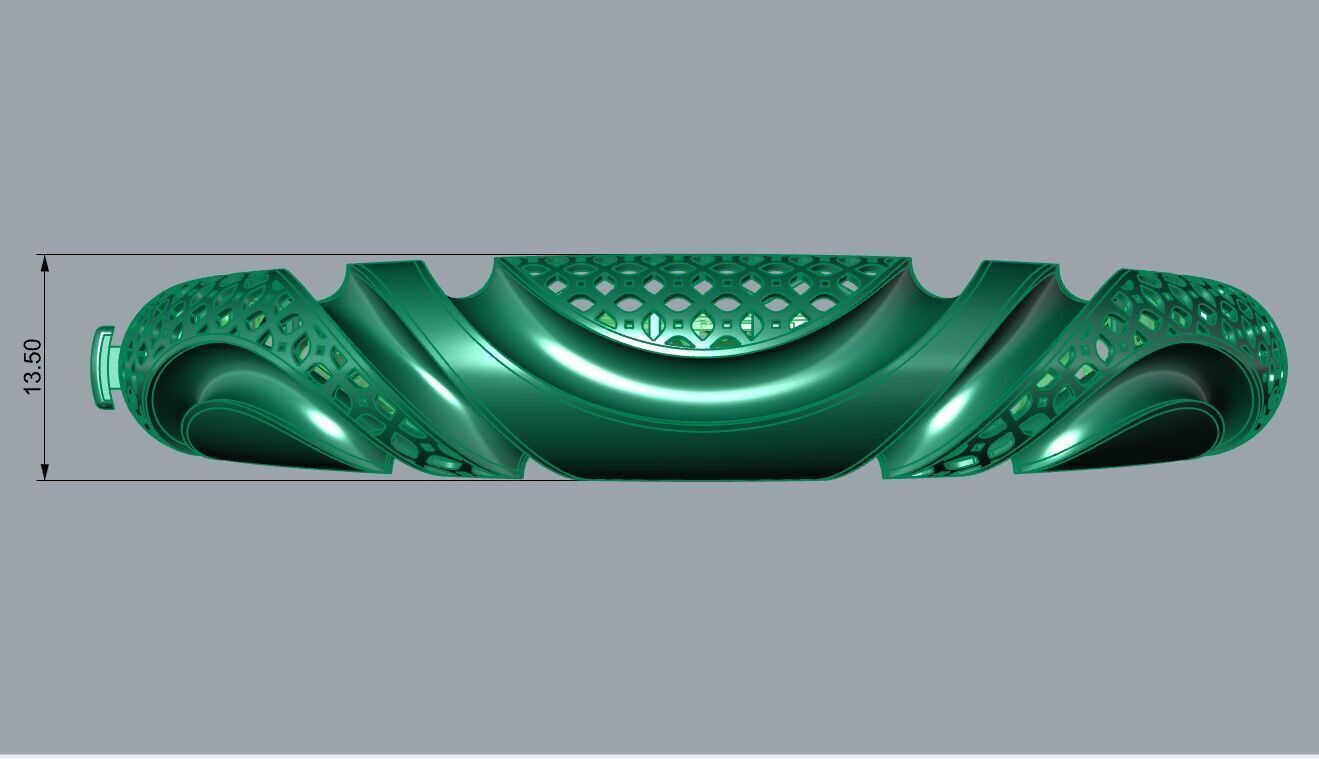 Lock bracelet 3D print model_3