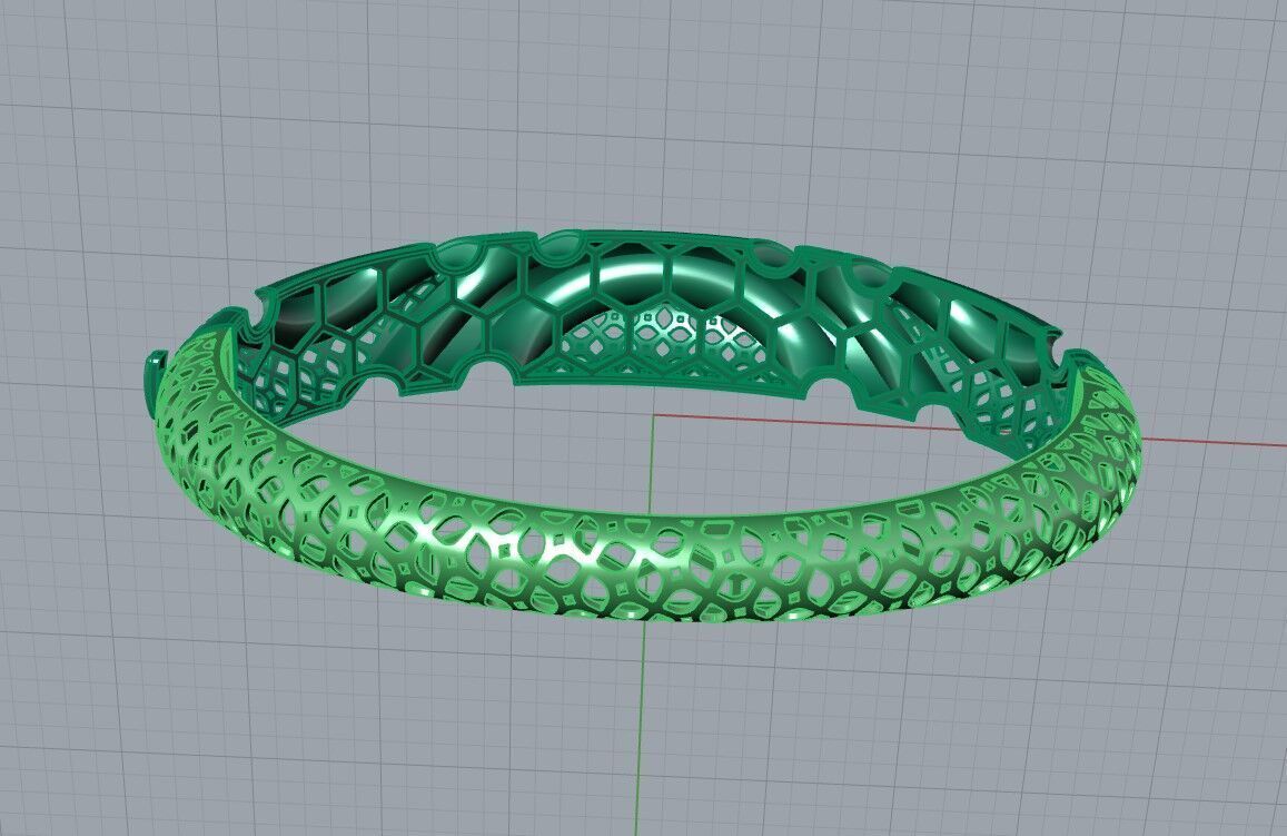 Lock bracelet 3D print model_5