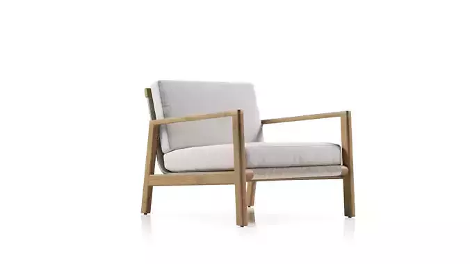 Mesa Teak Lounge Chair 3D model