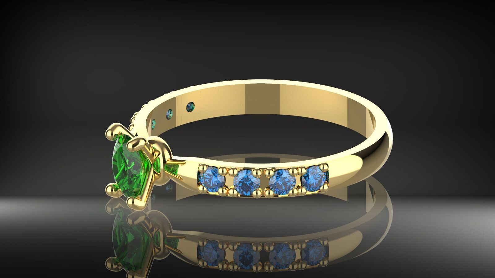 womens costermize ring 3D print model_10