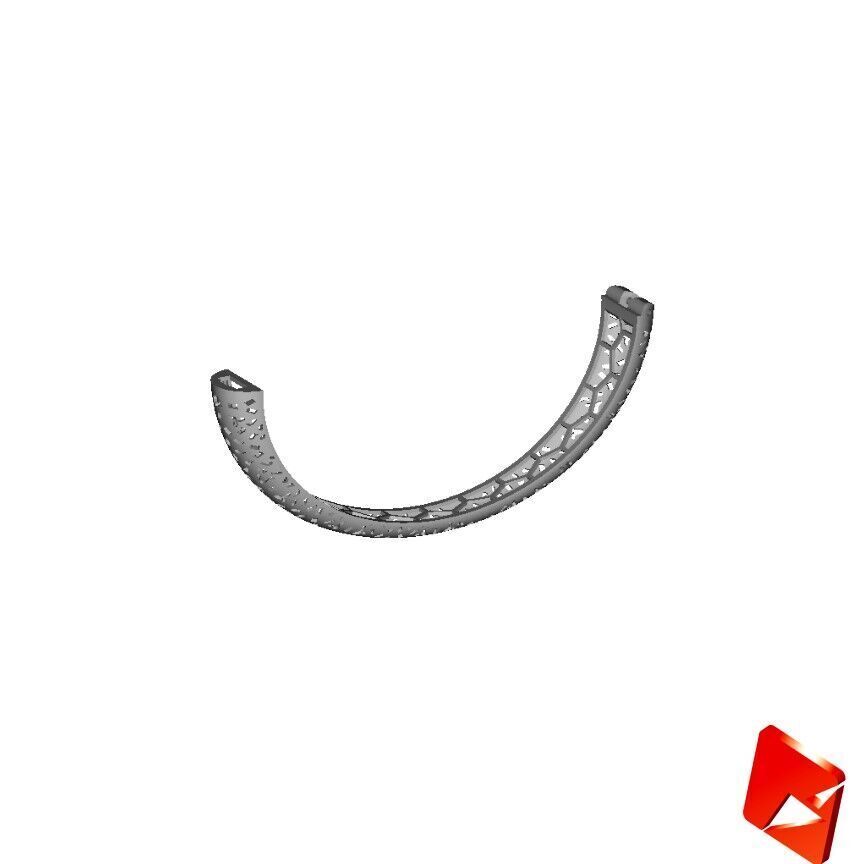 Lock bracelet 3D print model_7