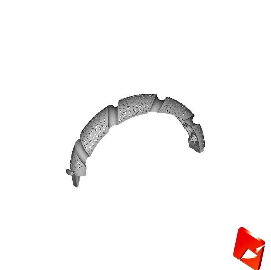 Lock bracelet 3D print model_6