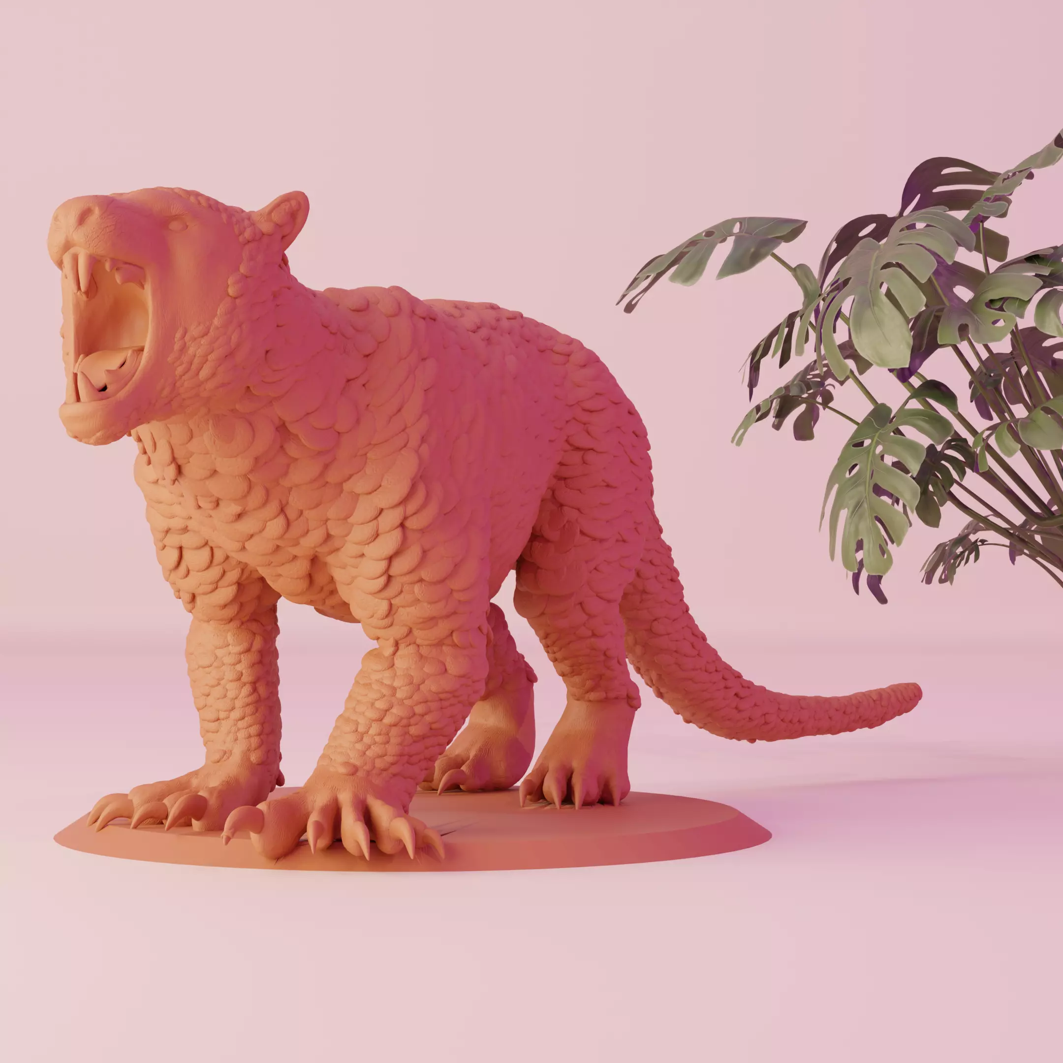 3D Printable Thylacoleo Miniature 3D print model_0