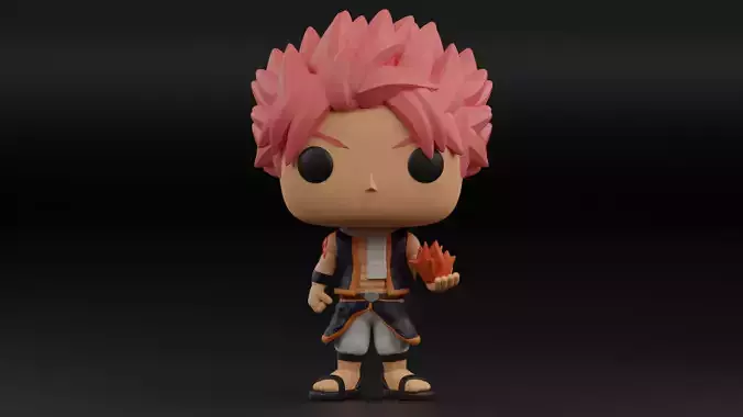 Natsu funko pop from the anime Fairy Tail  3D print model