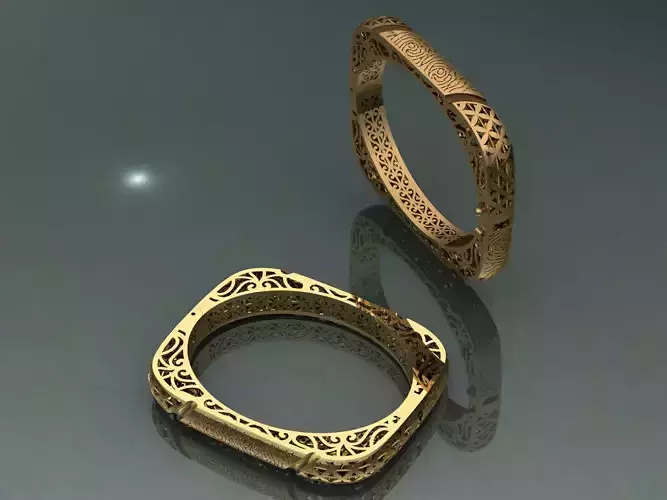 Square lock bracelet