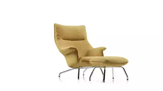 Muuto Doze Lounge Chair  Ottoman 3D model