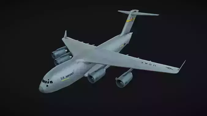 C-17 Airplane Low-poly 3D model