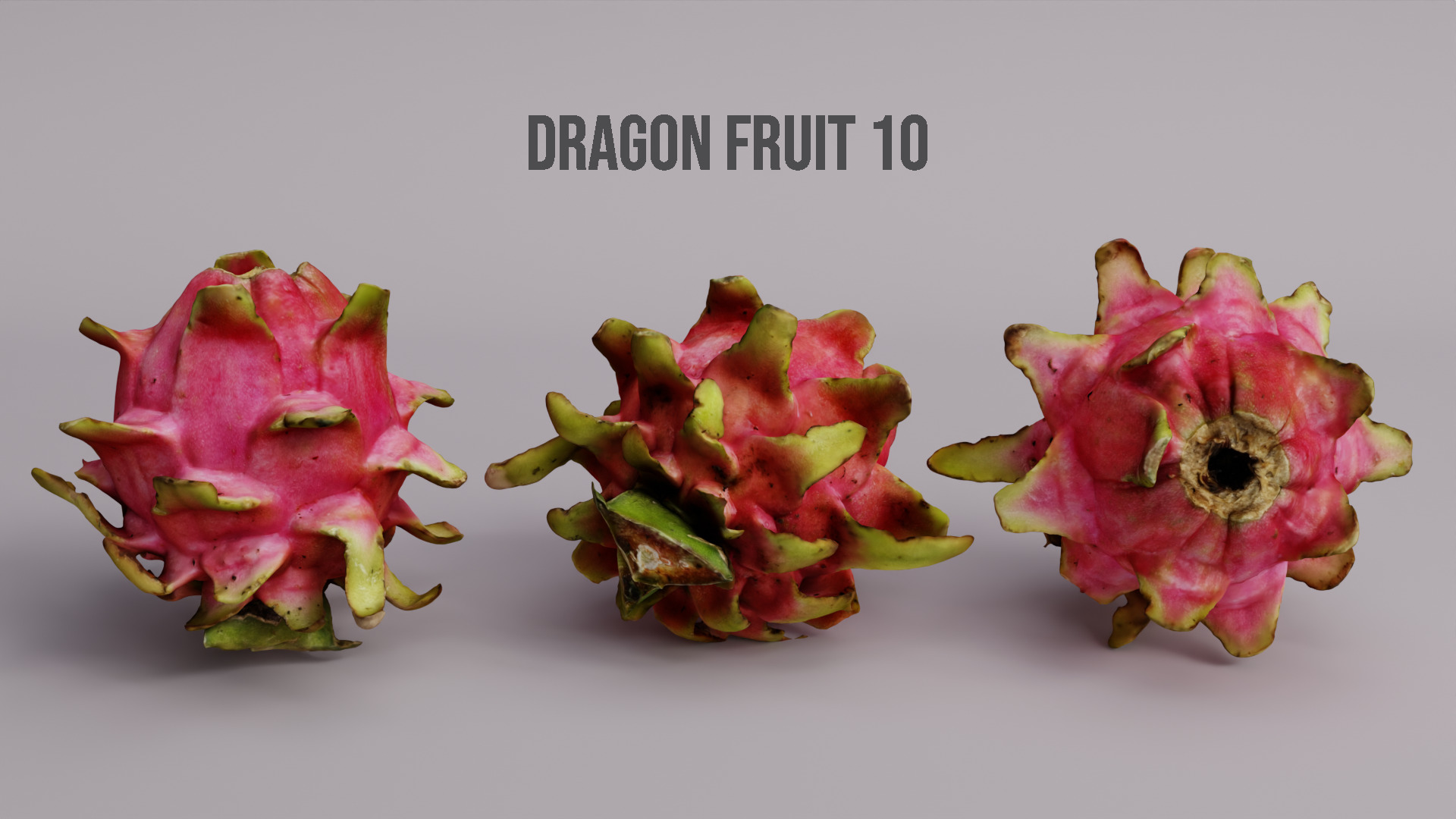 Dragon Fruit Pack 3D model_11