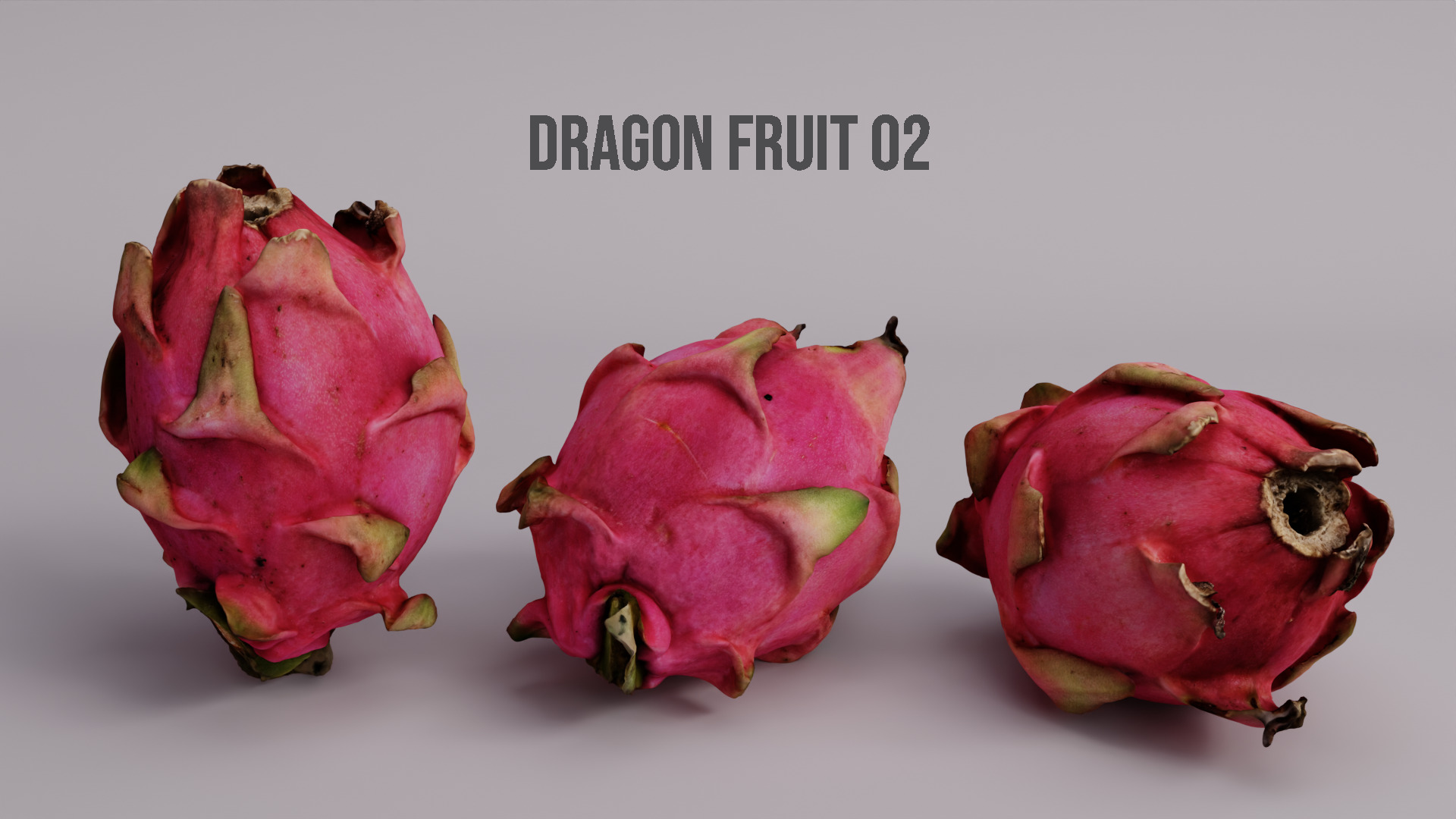 Dragon Fruit Pack 3D model_3