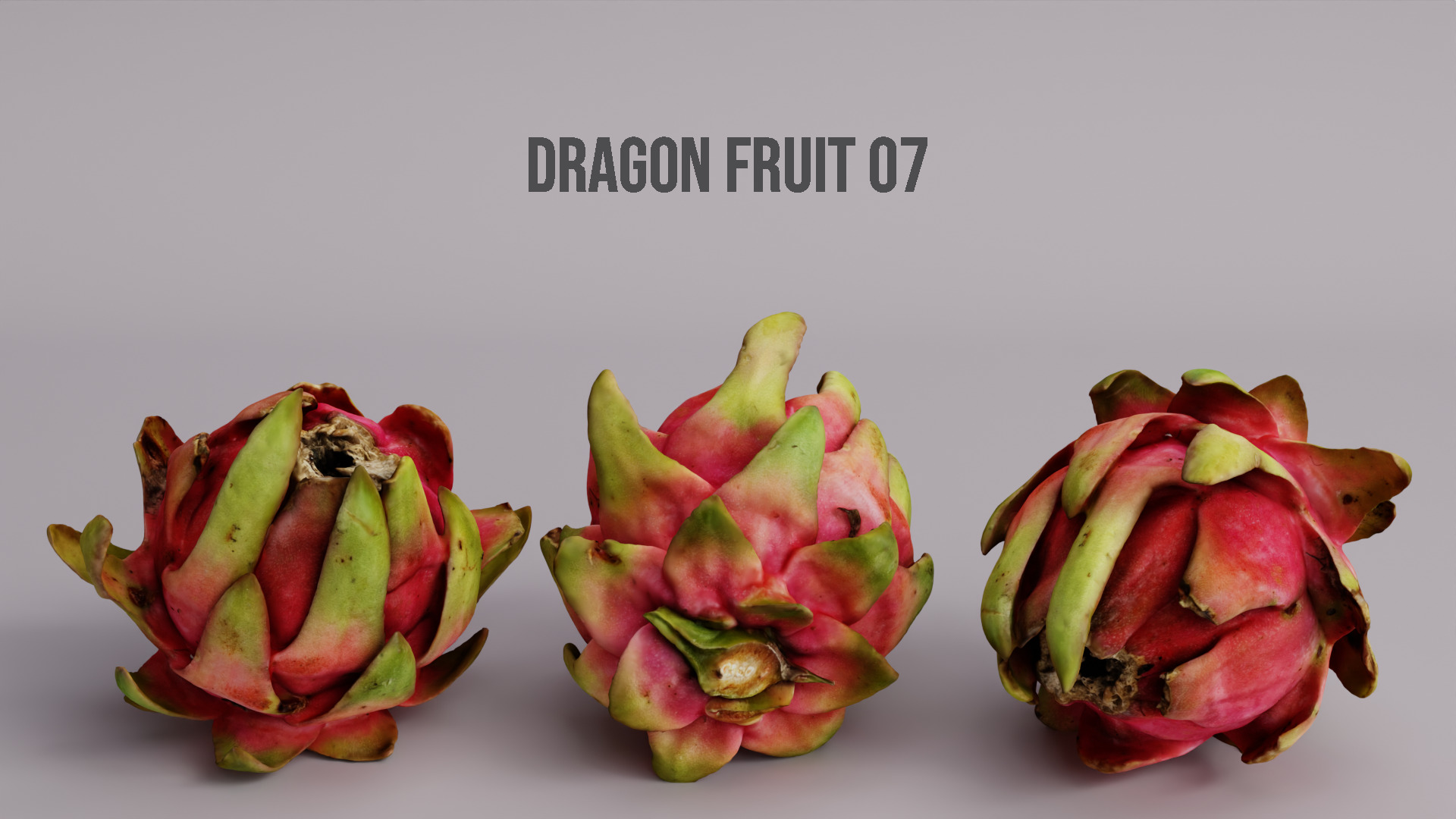 Dragon Fruit Pack 3D model_8
