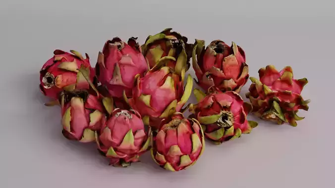 Dragon Fruit Pack 3D model Dragon Fruit Pack 3D model