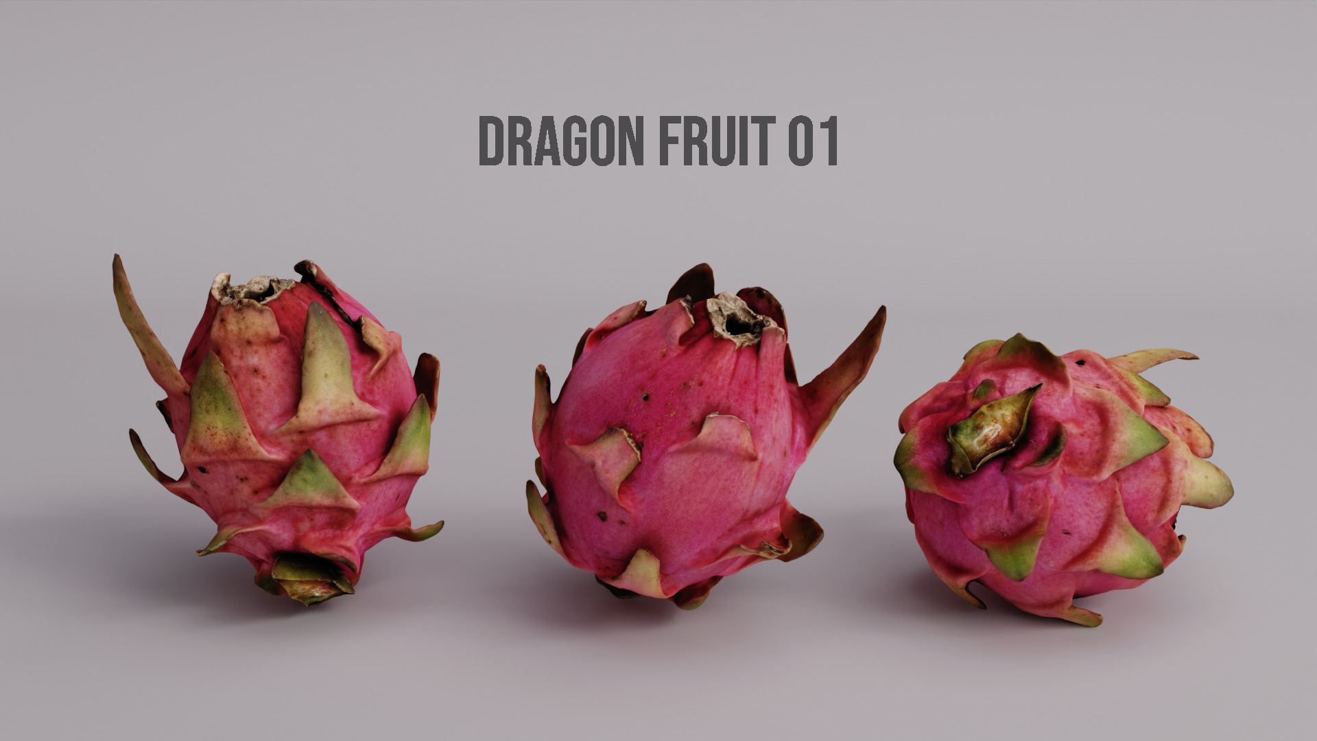 Dragon Fruit Pack 3D model_2