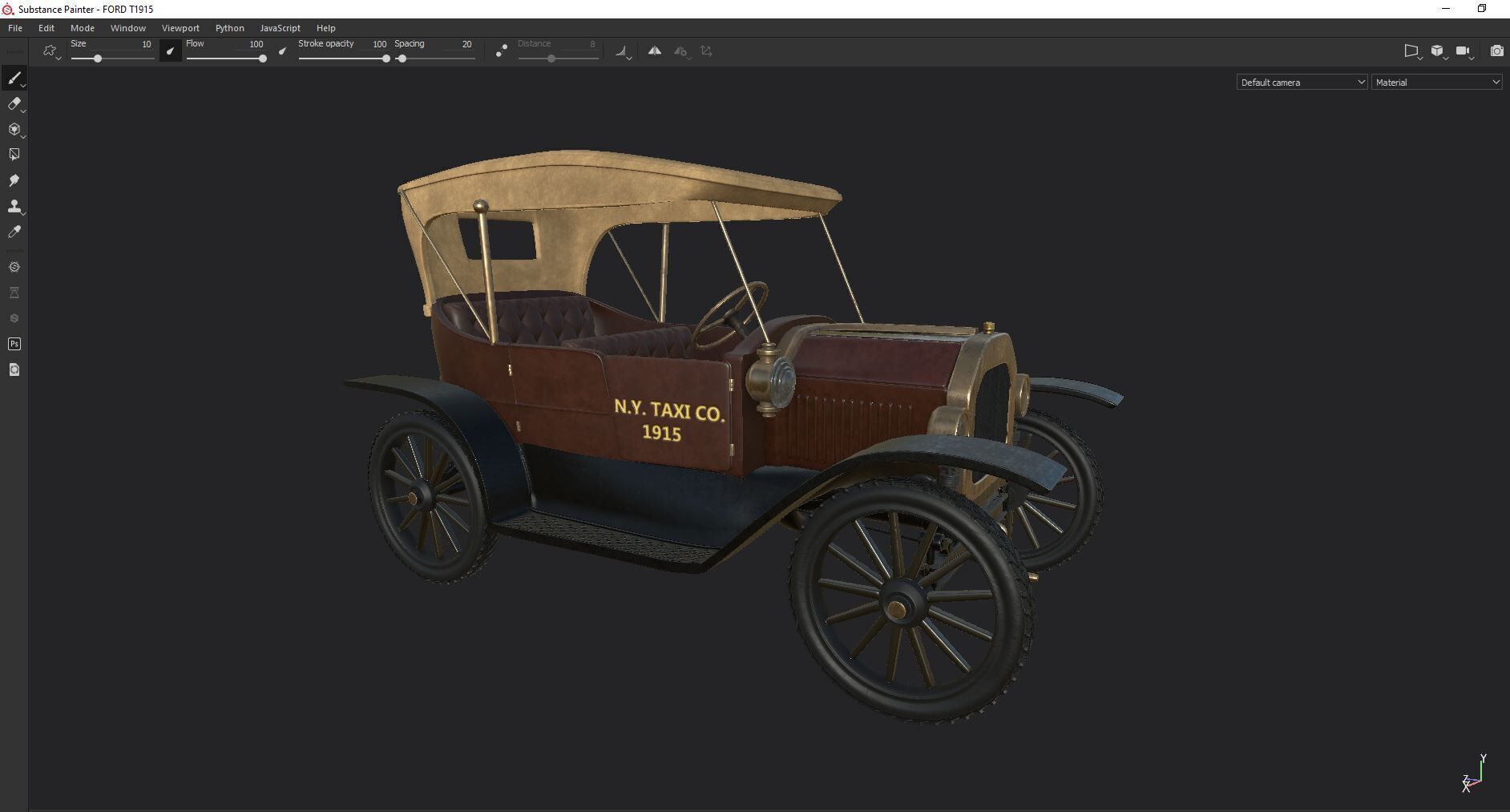 FORD T-1915 CAR Low-poly 3D model_14