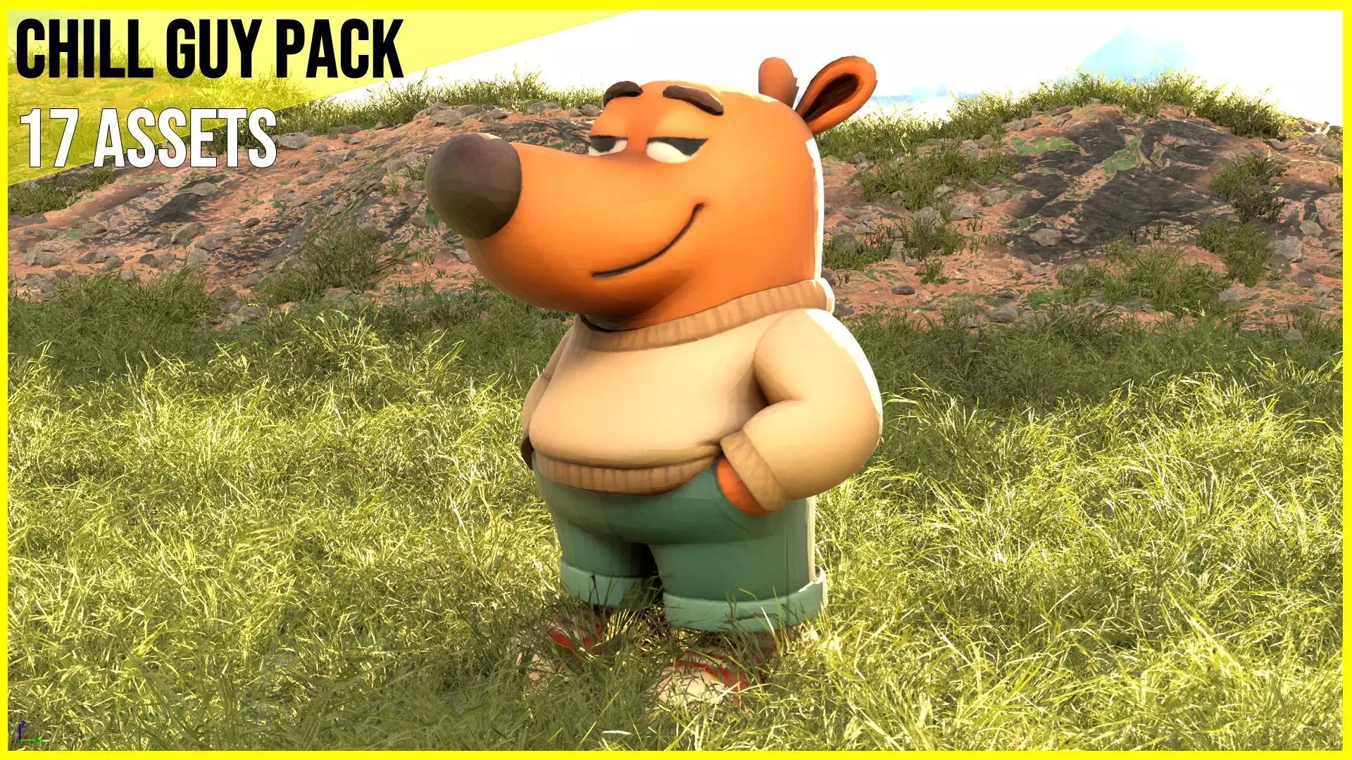 Chill Guy Character pack Low-poly 3D model