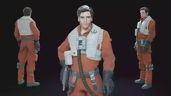 Poe Dameron Animation-Ready Resistance Pilot