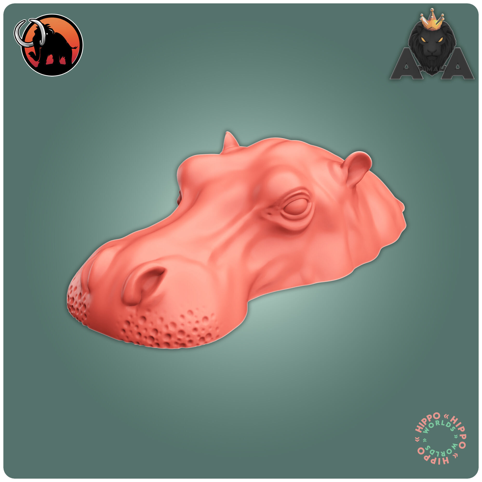 Hippo 3D print model_3
