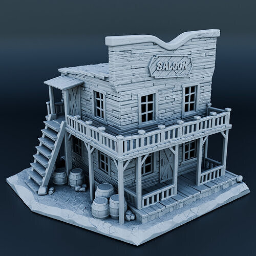 Wild west house 3D print model