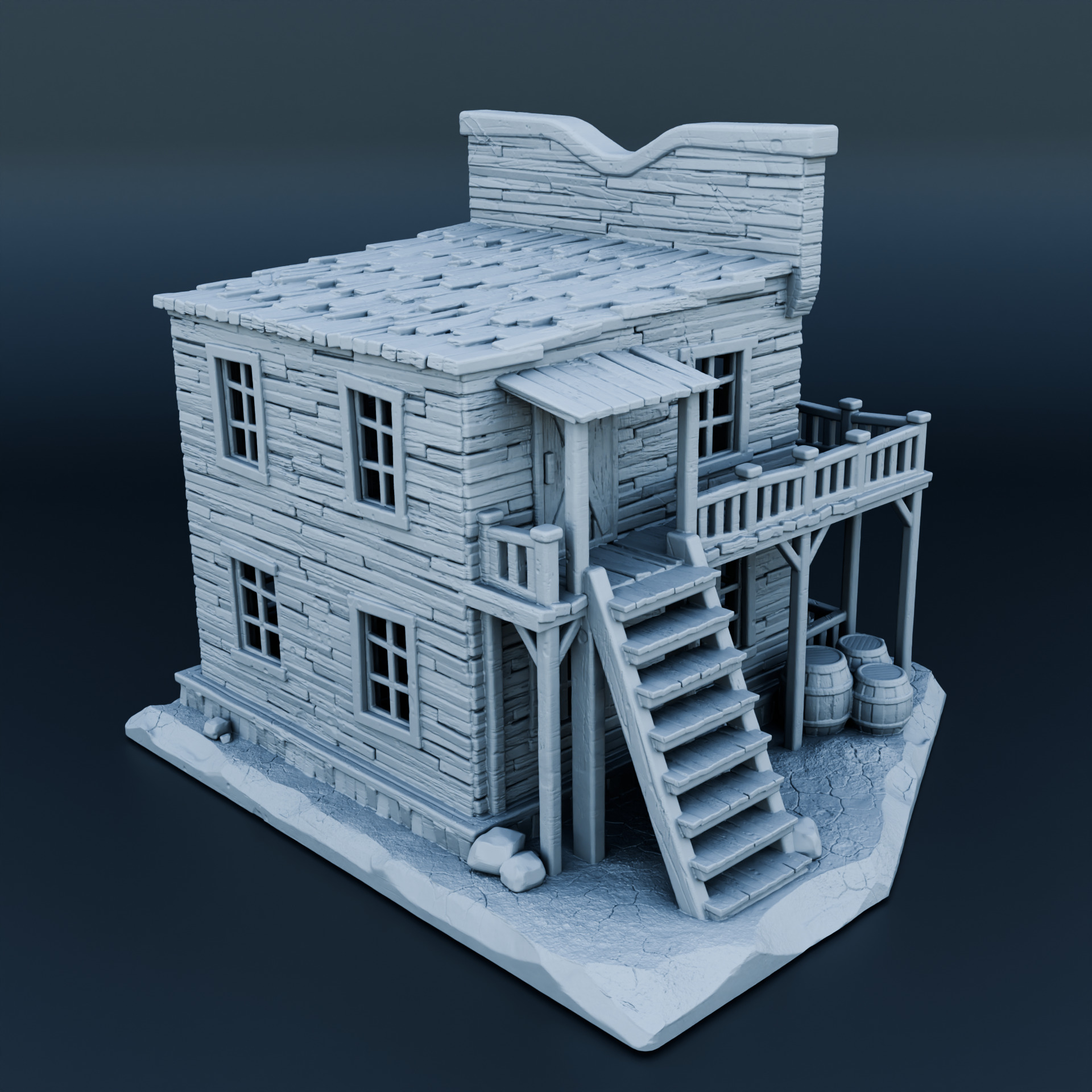 Wild west house 3D print model_1
