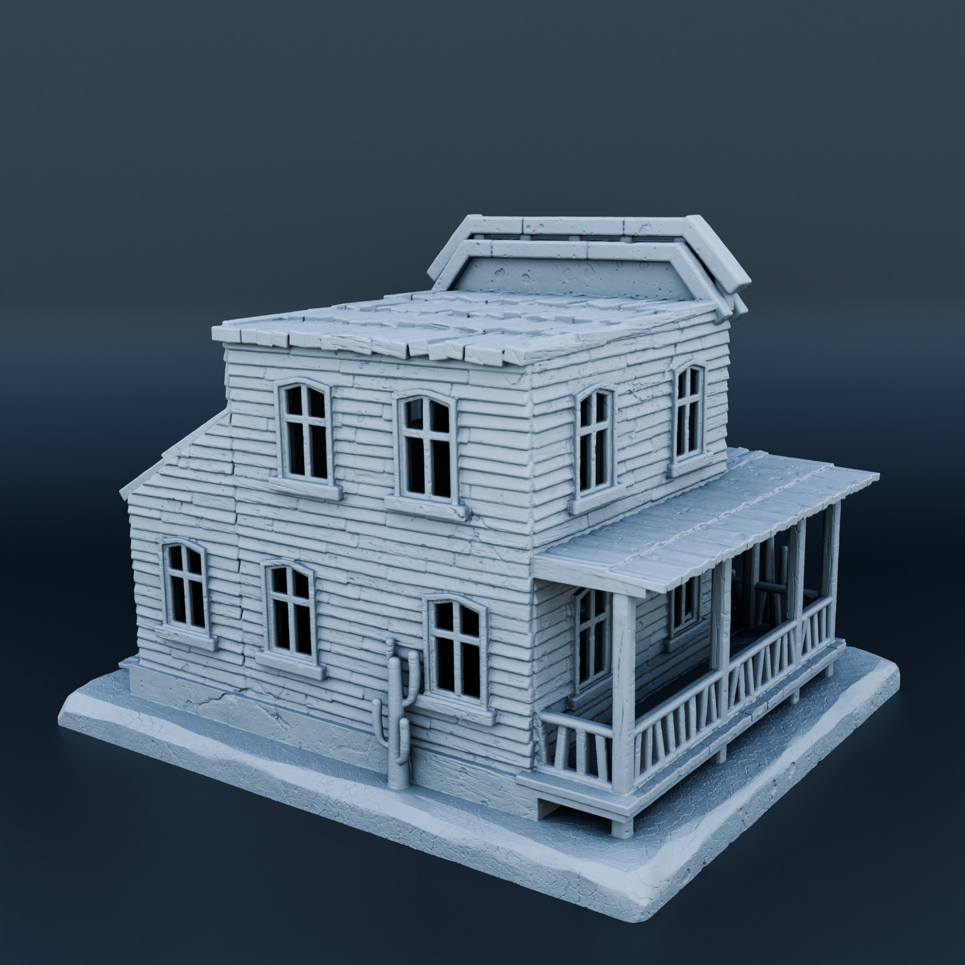Wild west house 3D print model_1