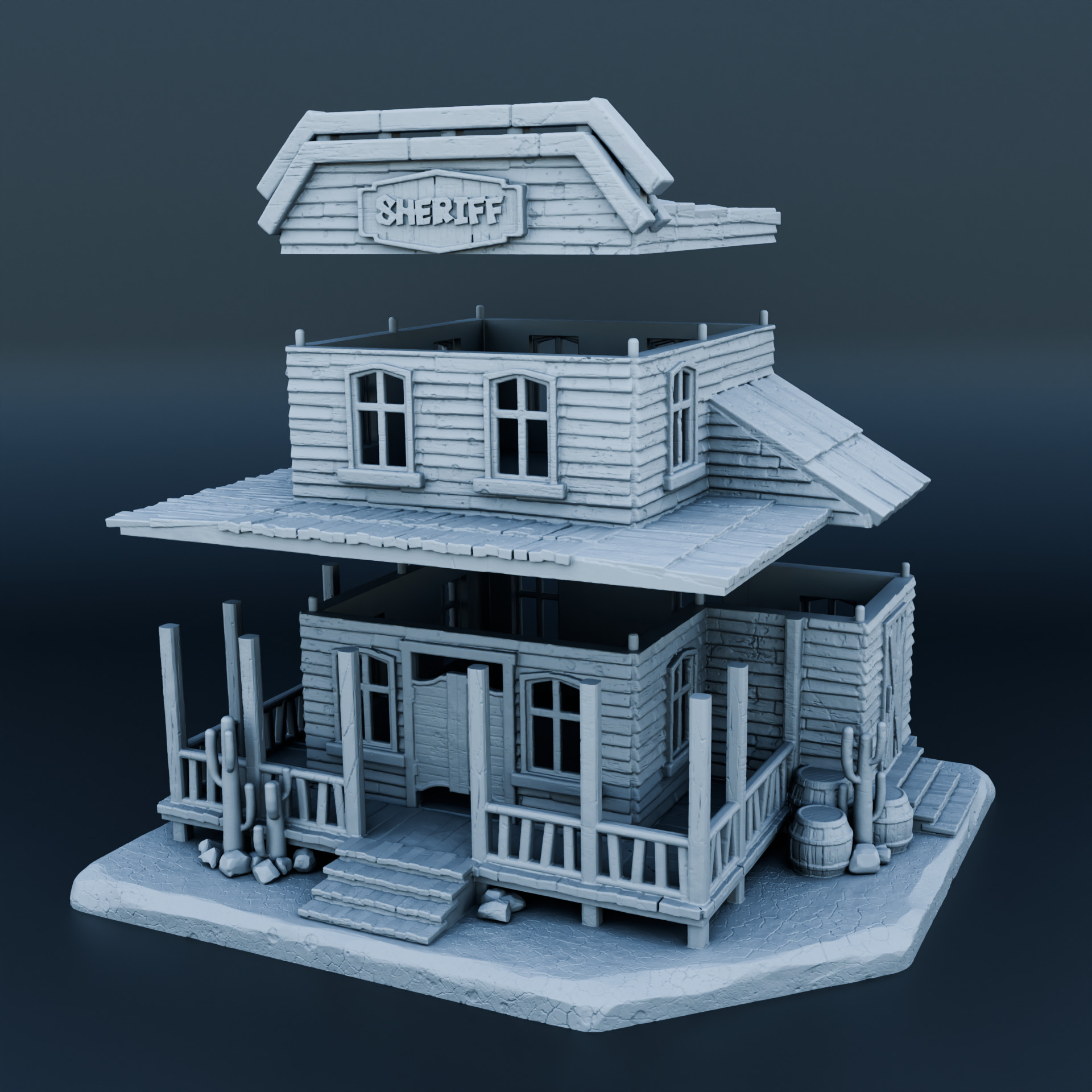 Wild west house 3D print model_2