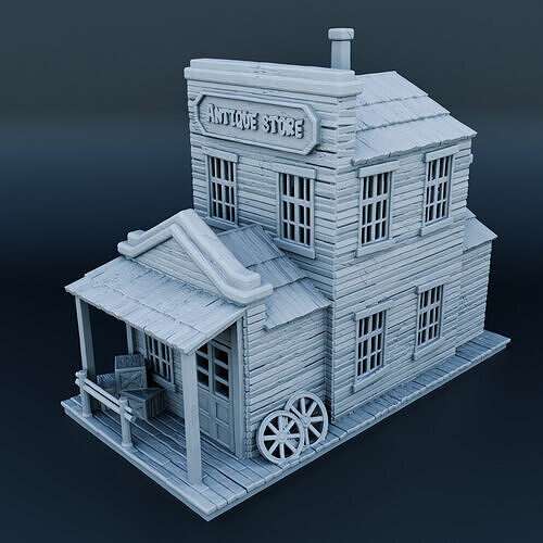 Wild west house 3D print model