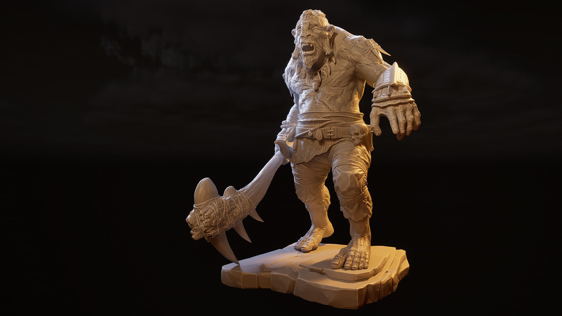 Wild troll printable 3D print model_3