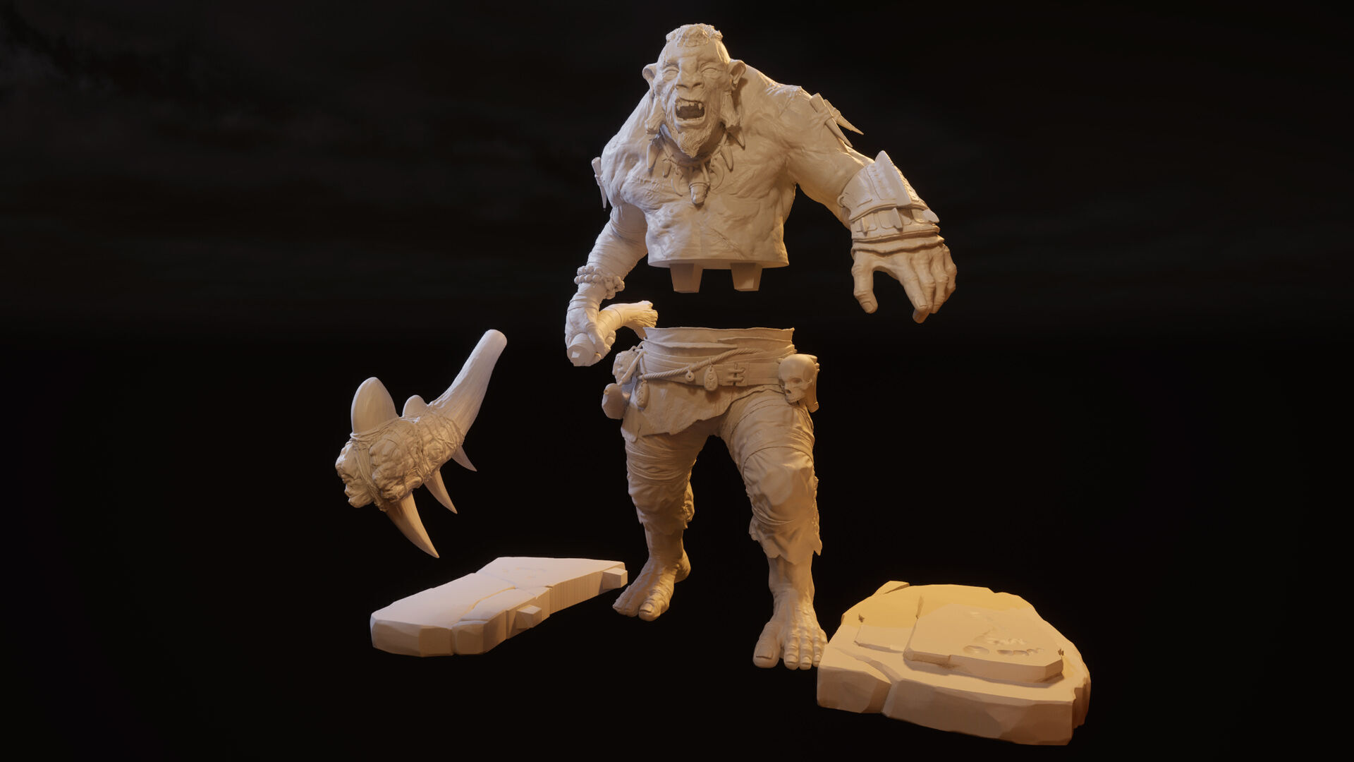 Wild troll printable 3D print model_7