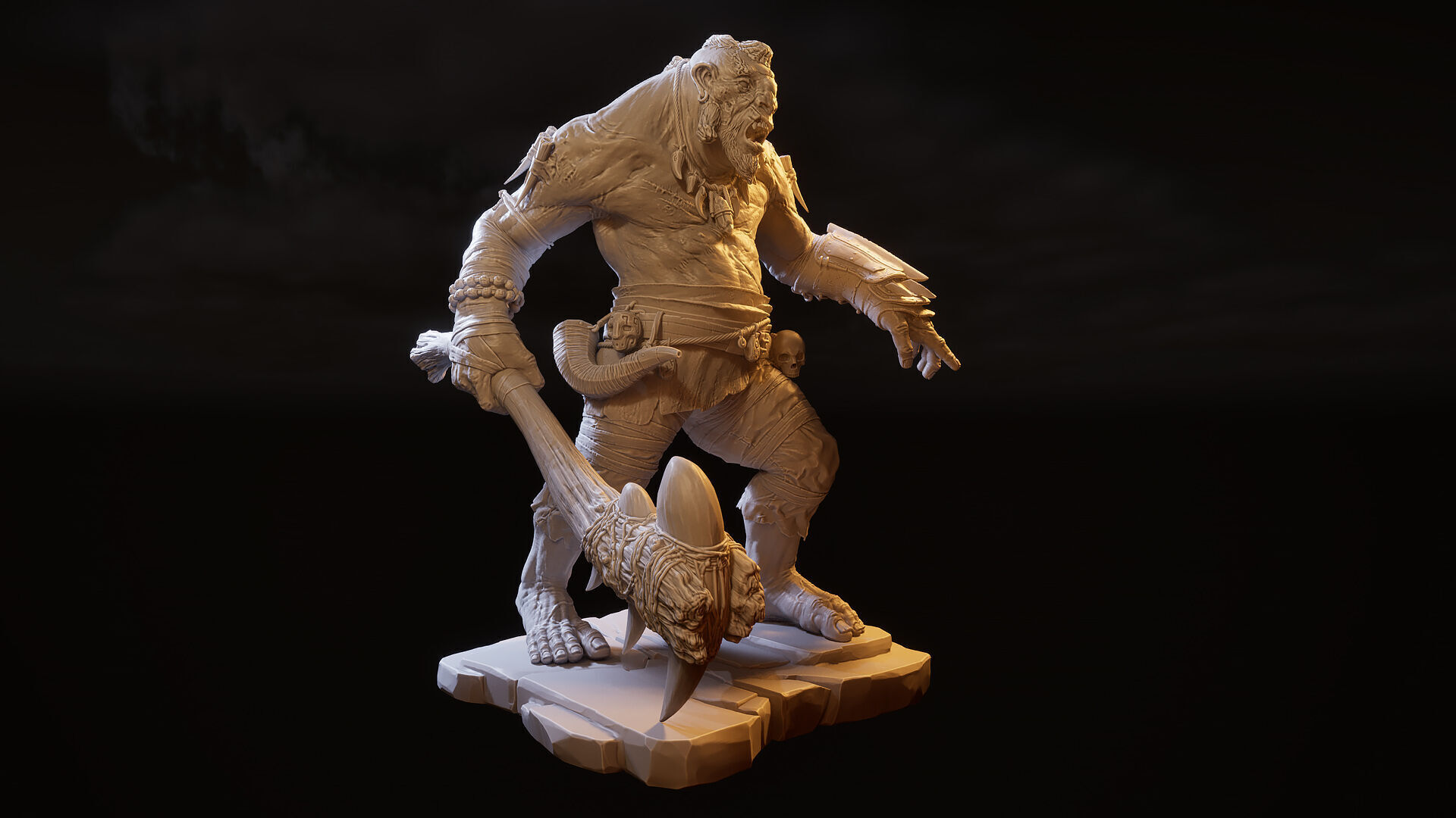 Wild troll printable 3D print model_1
