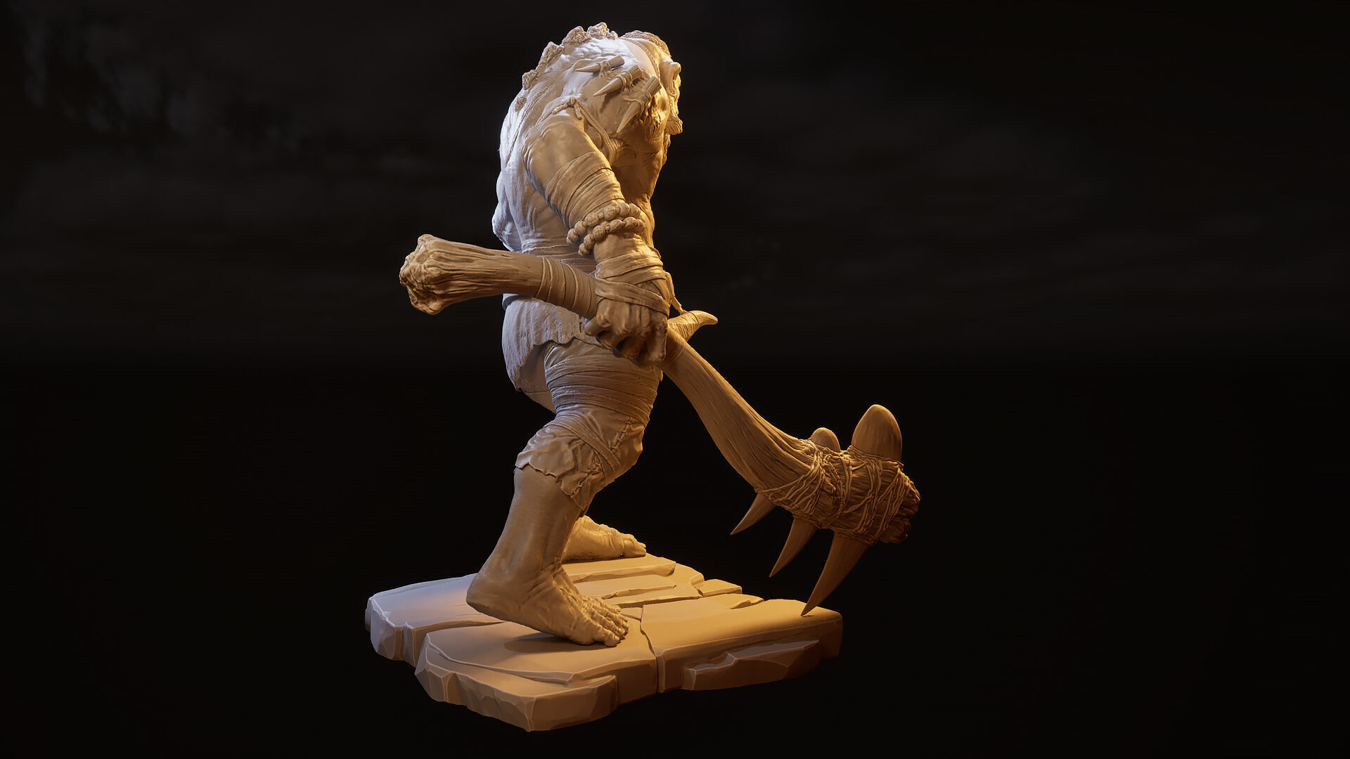 Wild troll printable 3D print model_6