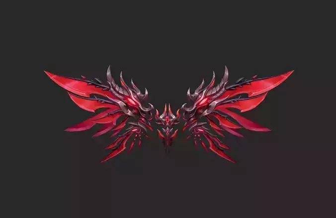 Wing 019 Low-poly 3D model
