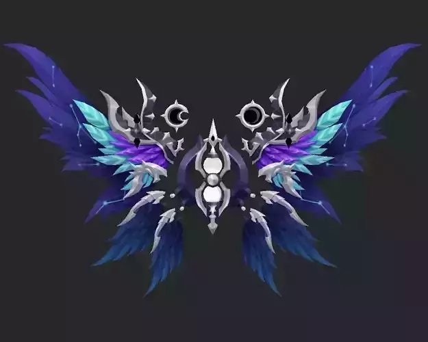 Wing 017 Low-poly 3D model