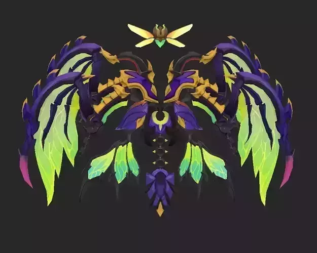 Wing 016 Low-poly 3D model