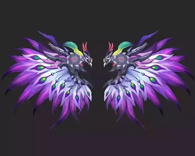 Wing 015 Low-poly 3D model
