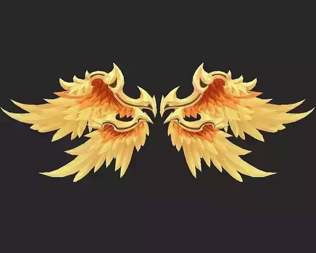 Wing 014 Low-poly 3D model