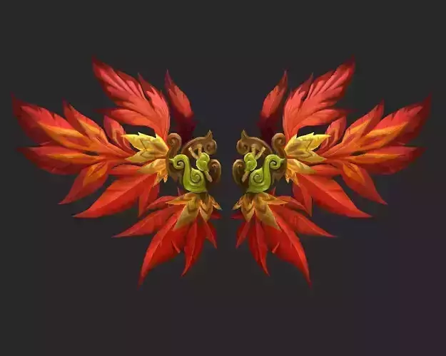 Wing 005 Low-poly 3D model