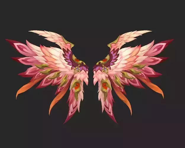 Wing 006 Low-poly 3D model