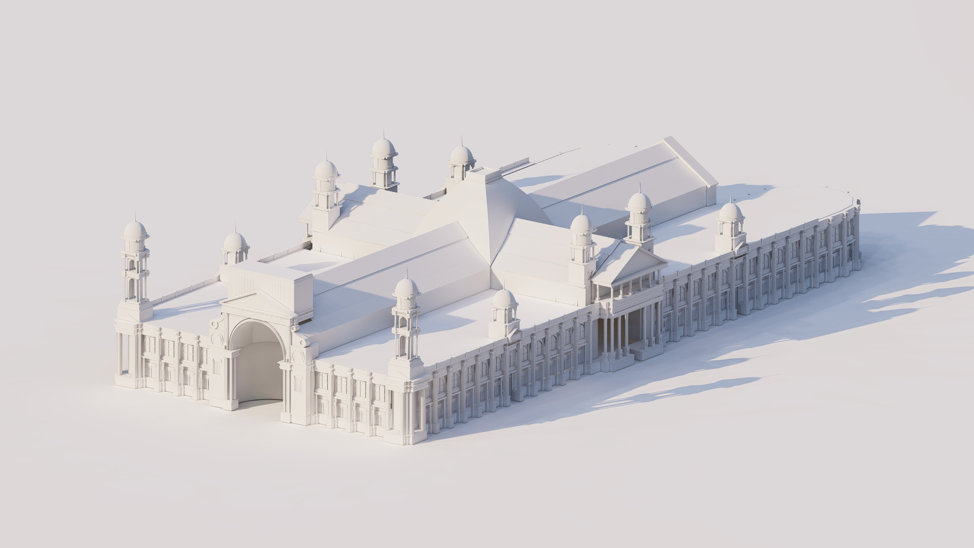 Electricity Building Chicago World Fair 1893 3D model_1