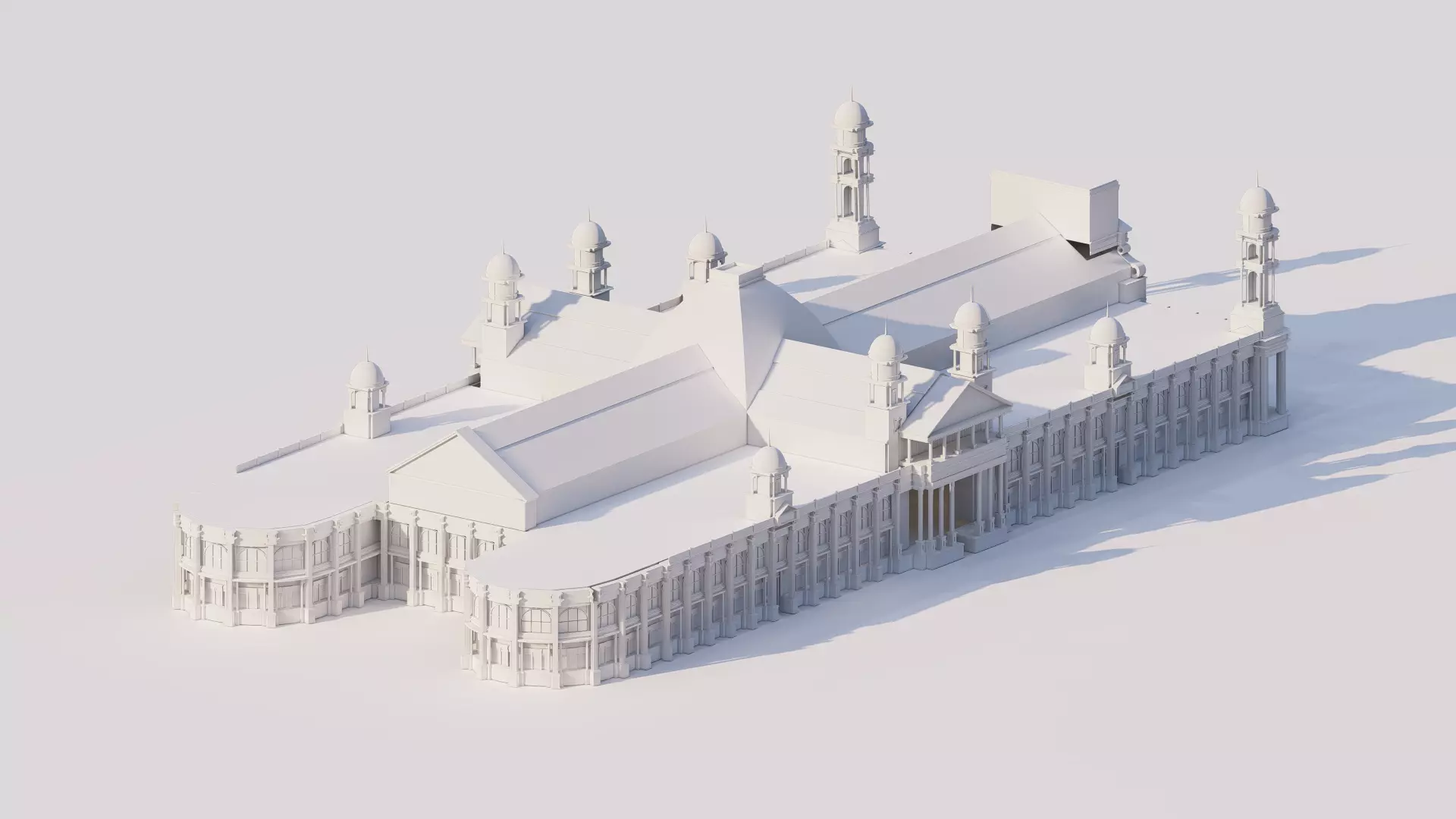 Electricity Building Chicago World Fair 1893 3D model_0