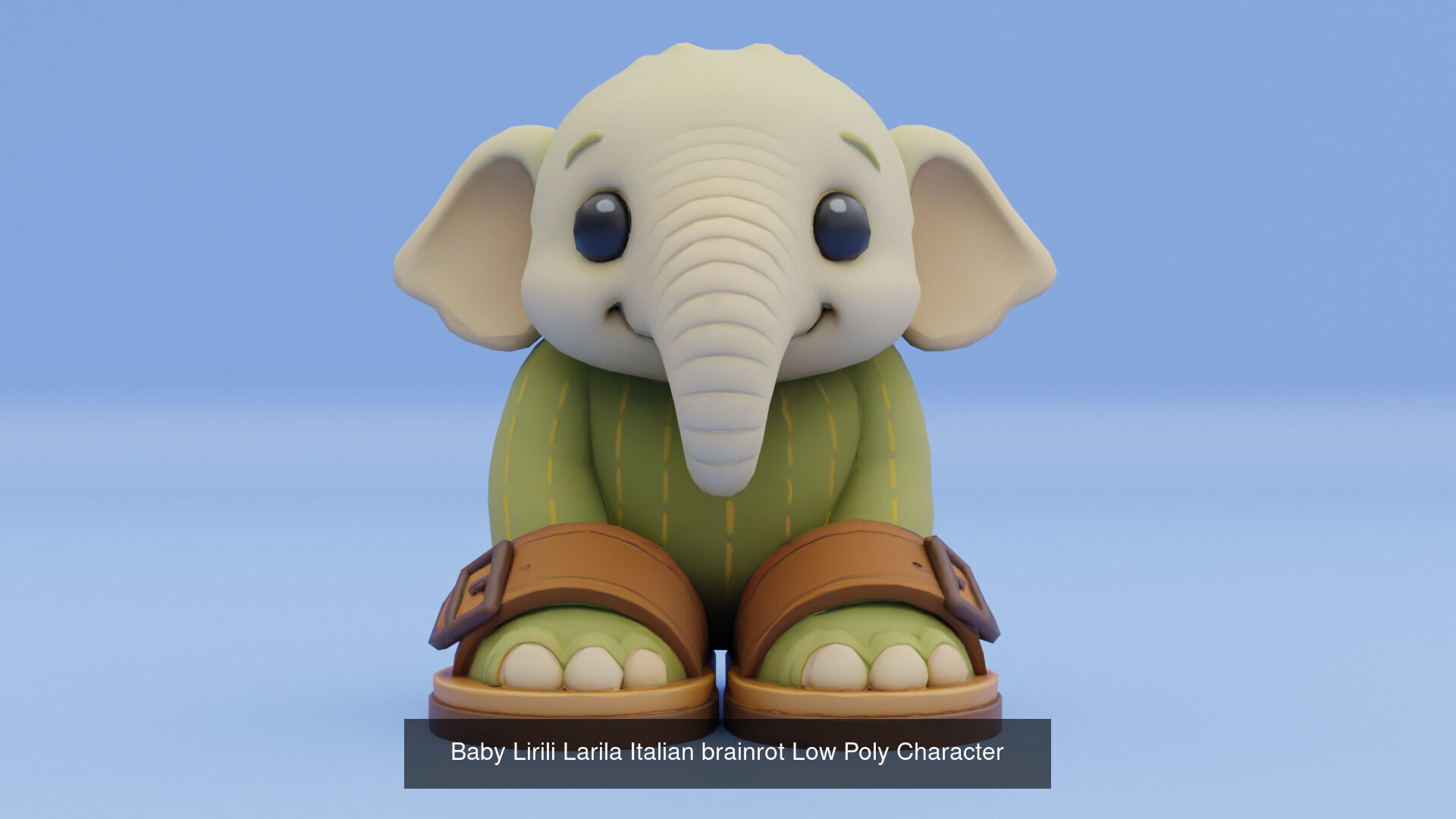 Baby Italian brainrot Low Poly Character 3D Model Collection_7