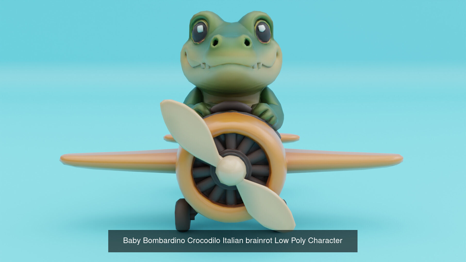 Baby Italian brainrot Low Poly Character 3D Model Collection_8