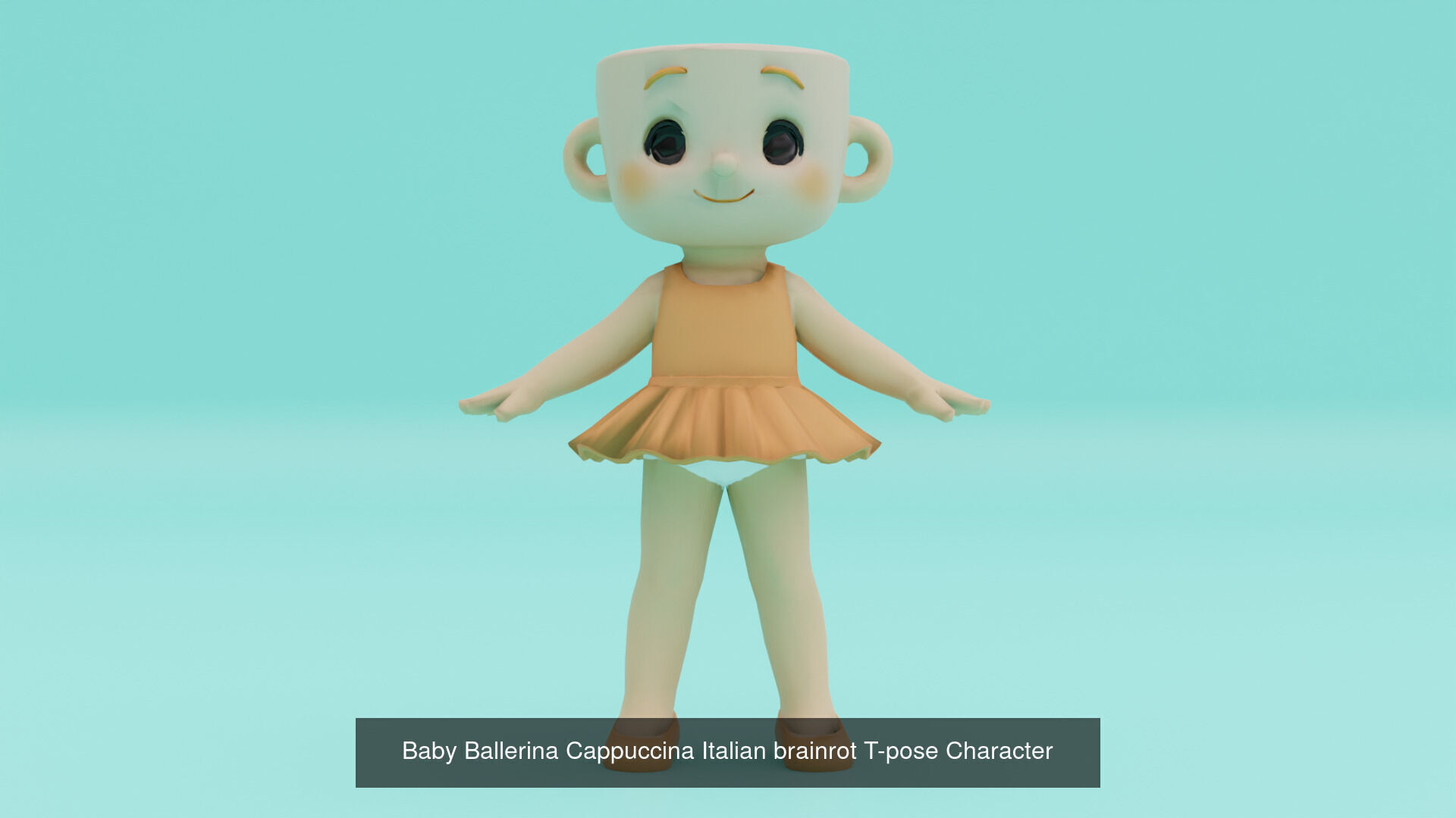 Baby Italian brainrot Low Poly Character 3D Model Collection_5