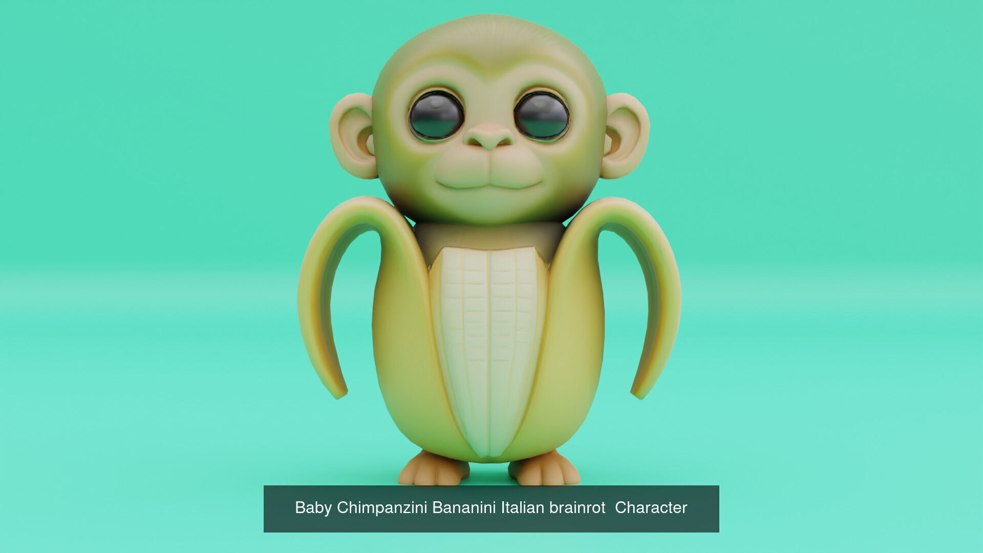 Baby Italian brainrot Low Poly Character 3D Model Collection_3