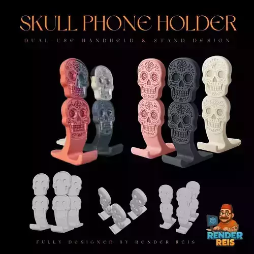 Skull Phone Holder  Dual