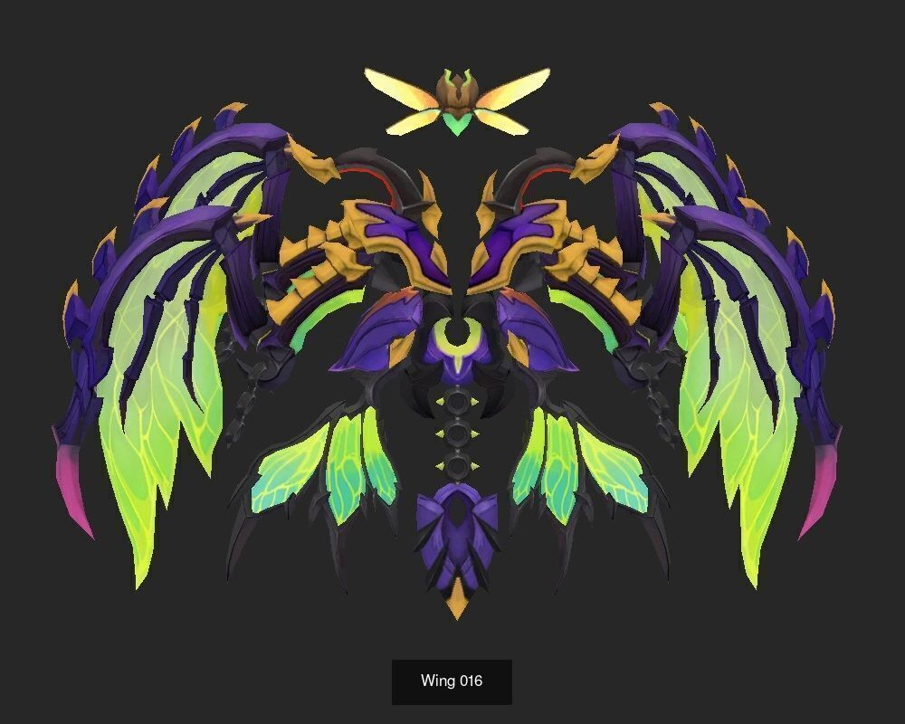 Pack With 25 Wings Part 1 3D Model Collection_17