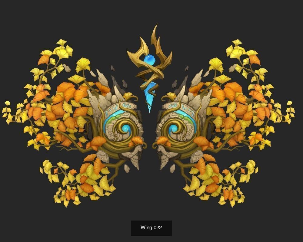 Pack With 25 Wings Part 1 3D Model Collection_11